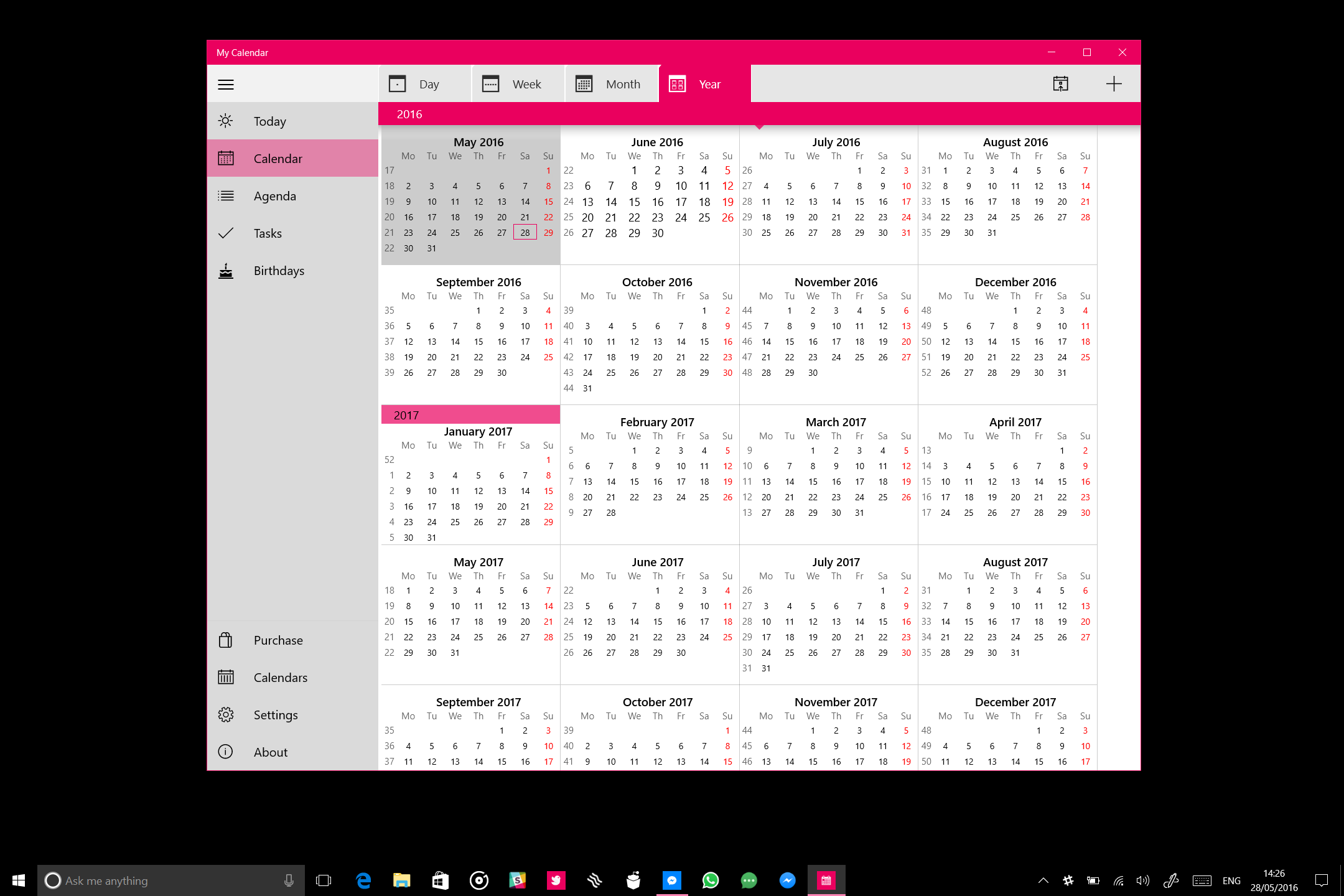 Aplikasi Kalender untuk PC / Laptop - My Calendar