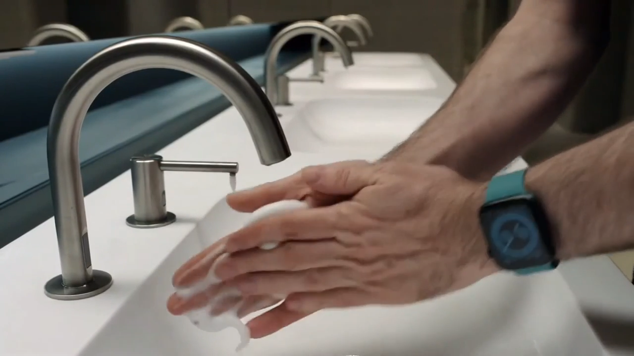 cuci tangan dengan fitur apple watch