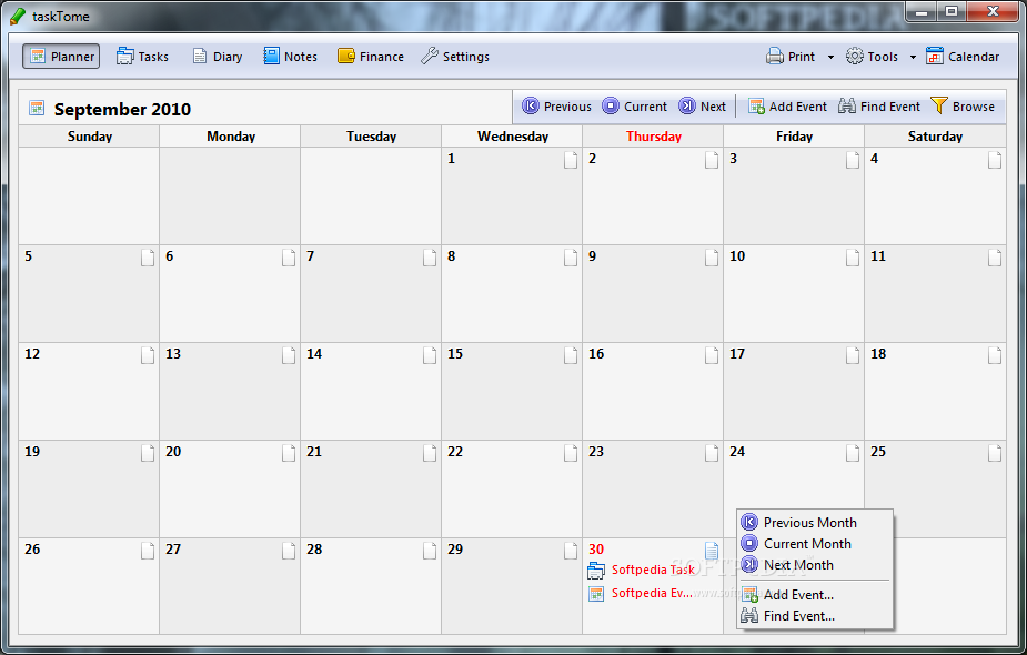 Aplikasi Kalender untuk PC / Laptop - TaskTome