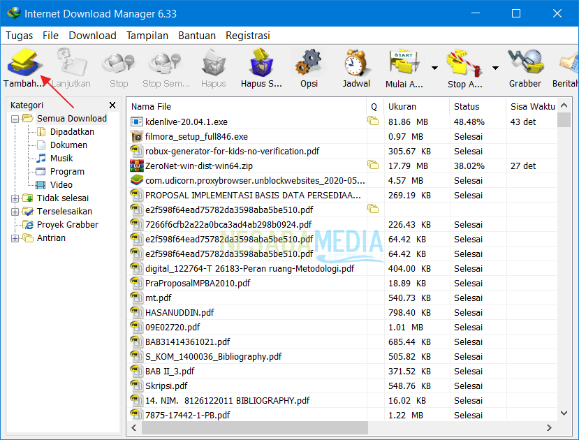 Download File Besar Menggunakan IDM 5