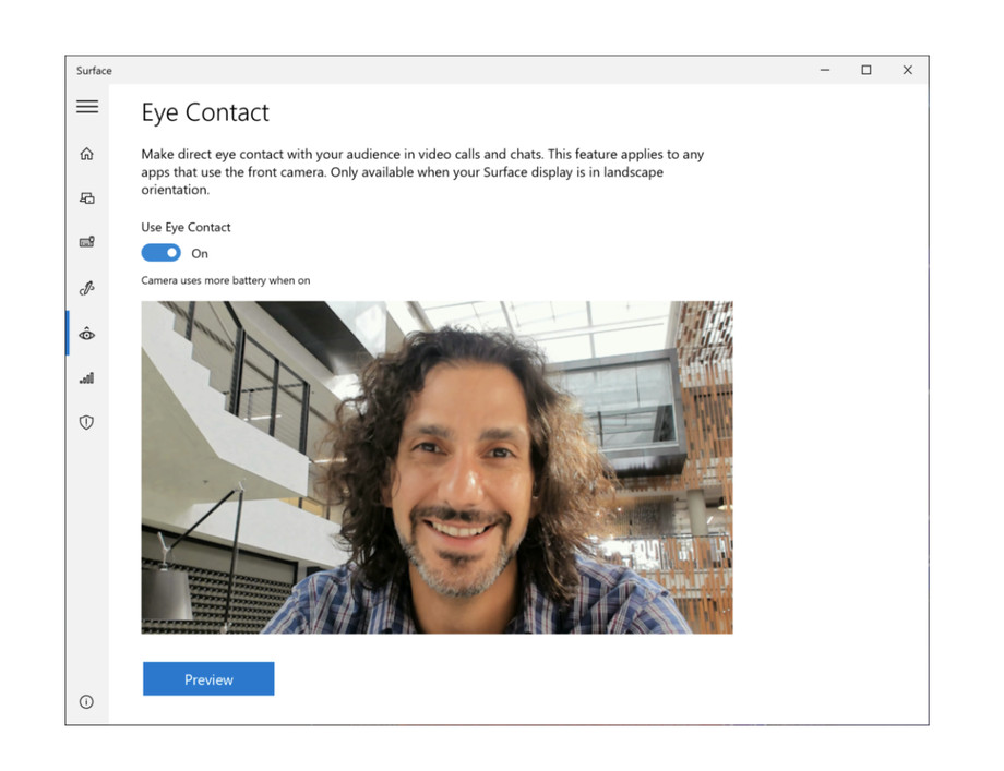 Fitur 'Eye Contact' di Surface Pro X
