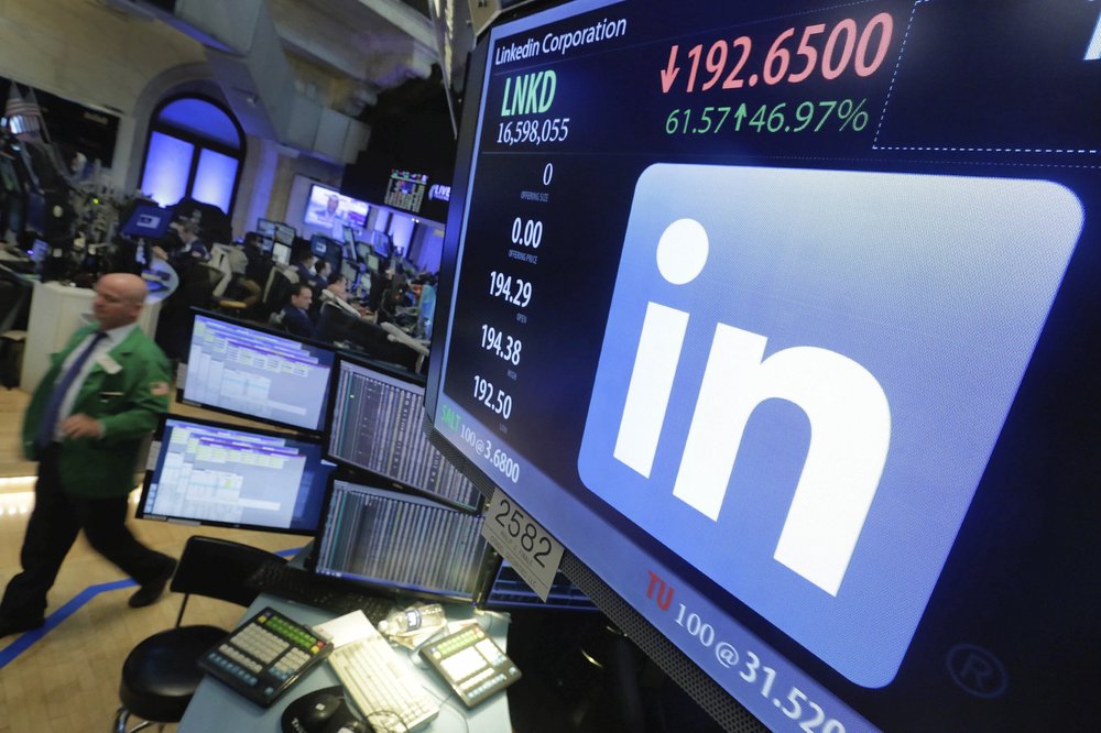 LinkedIn Logo Layoff NASDAQ Stock Exchange