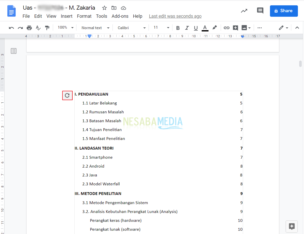 Cara Membuat Daftar Isi di Google Docs Otomatis