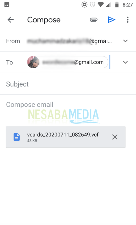 cara memindahkan kontak ke hp baru melalui Gmail