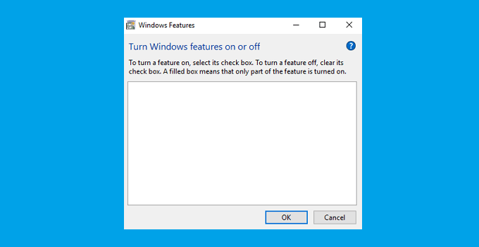 Cara Mengatasi Windows Feature Kosong