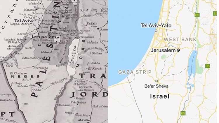 Perbedaan Peta Palestina