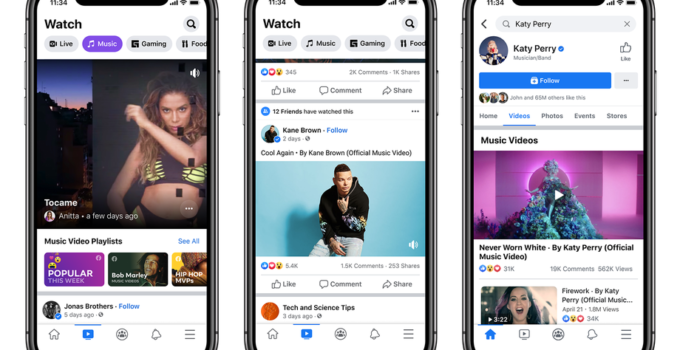 Facebook Tambah Fitur Untuk Video Musik