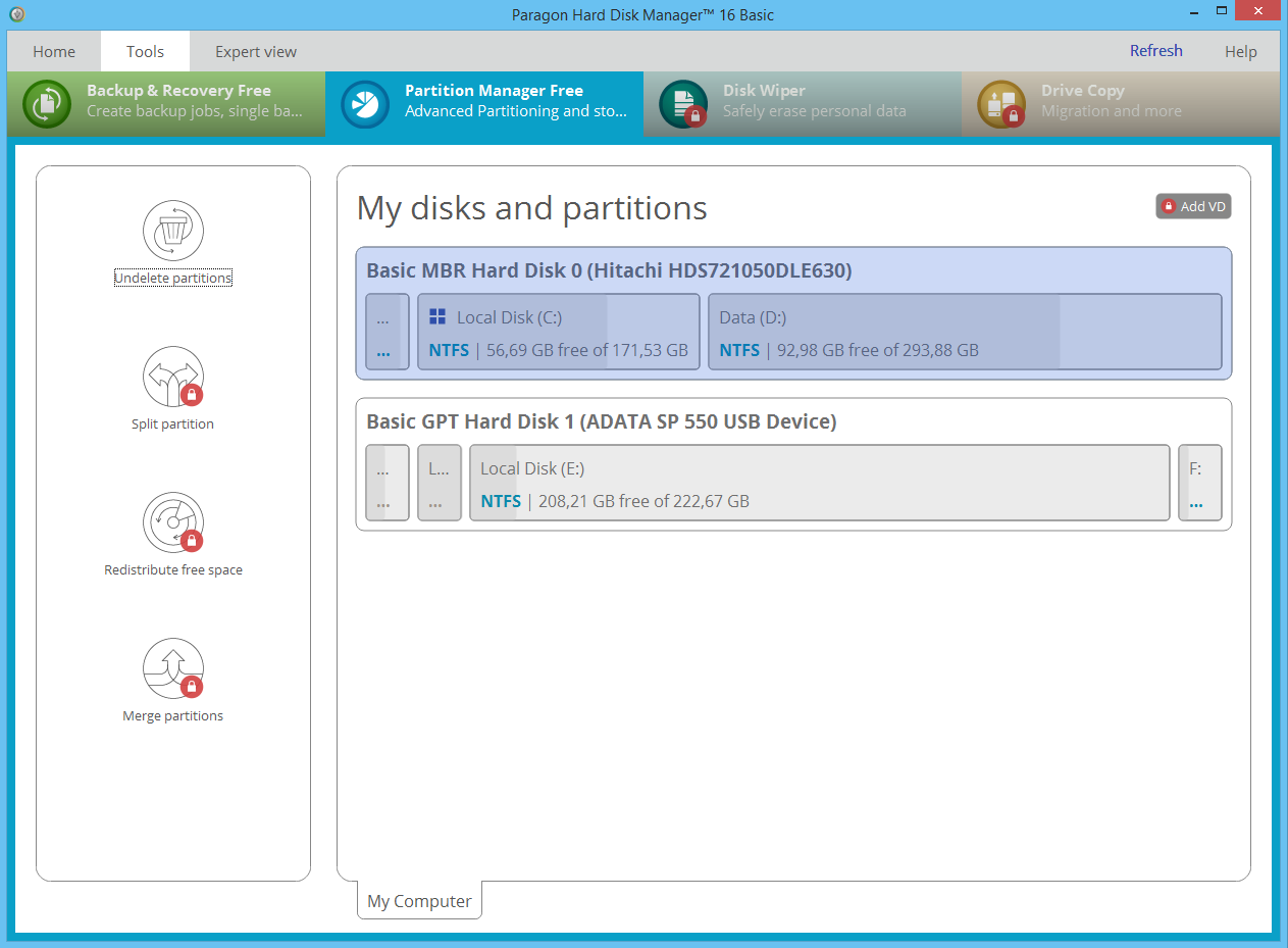 Paragon Partition Manager