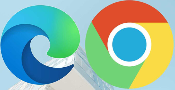 Browser Edge dan Google Chrome di Windows 10