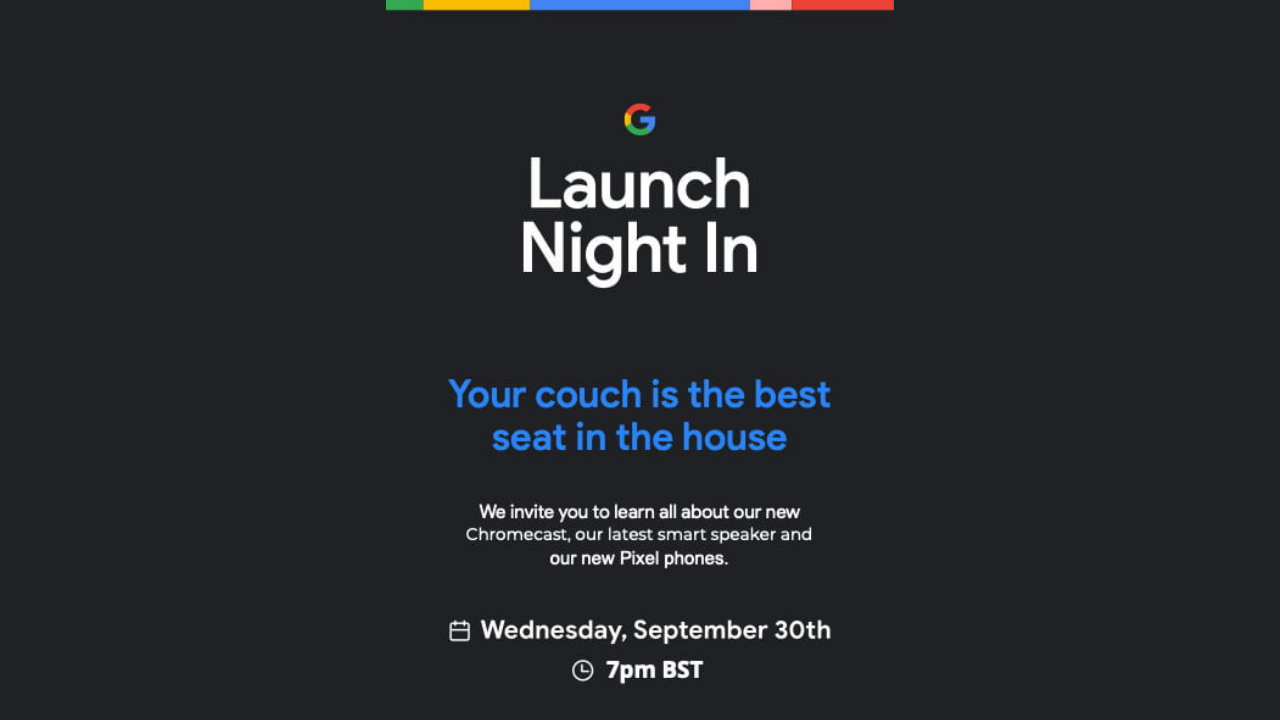 Launch Night In acara google pixel 5 tanggal 30 september 2020