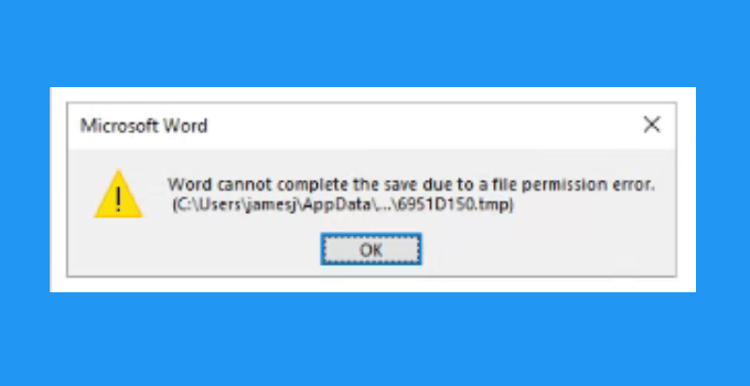Cara Mengatasi Word Cannot Complete The Save Due To A File Permission Error