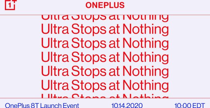 OnePlus 8T Ultra Stop at Nothing Event Launch 14 Oktober 2020