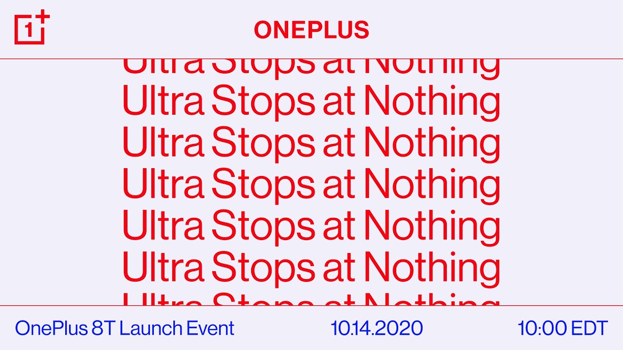 OnePlus 8T Ultra Stop at Nothing Event Launch 14 Oktober 2020