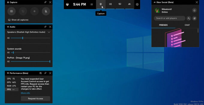 Windows 10 Game Bar Dapatkan Peningkatan Dan Sejumlah Widget Baru