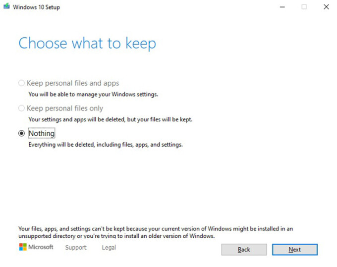 Bug Windows 10 Pemasangan Ulang File Pribadi Tidak Tersimpan