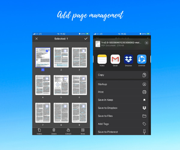 Add page management