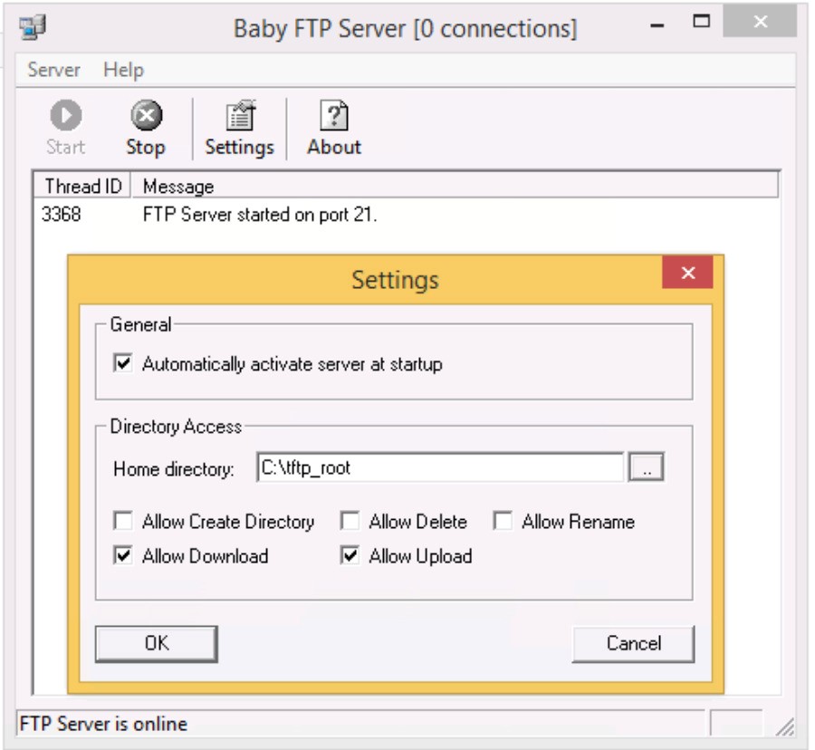 Baby FTP Server