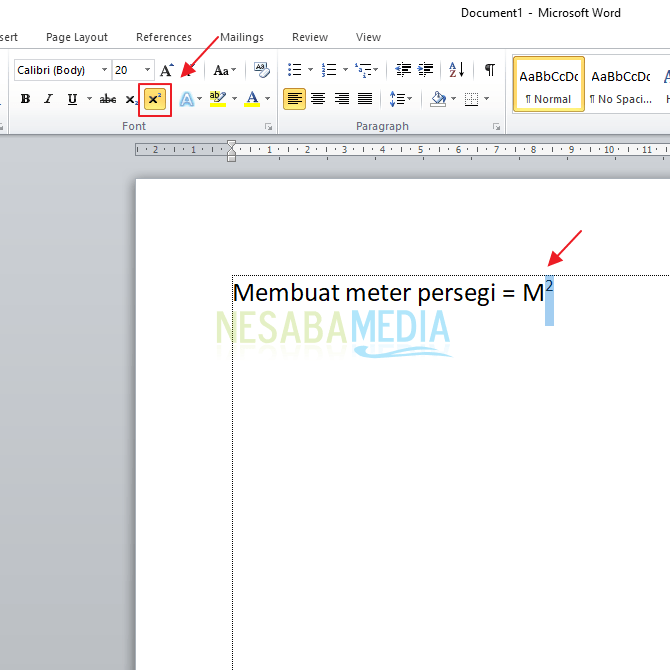 3 Cara Membuat M Persegi di Microsoft Word (100% Work)