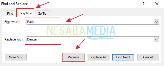 mengganti kata