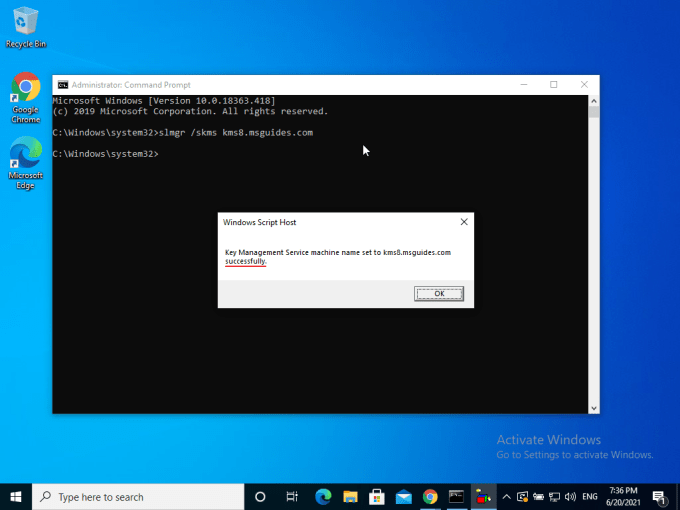 Aktivasi Windows 10 Step 6
