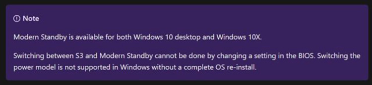 Fitur Modern Standby Windows 10X