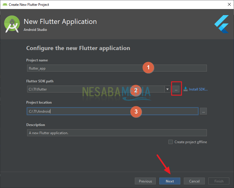 Как создать flutter проект в android studio
