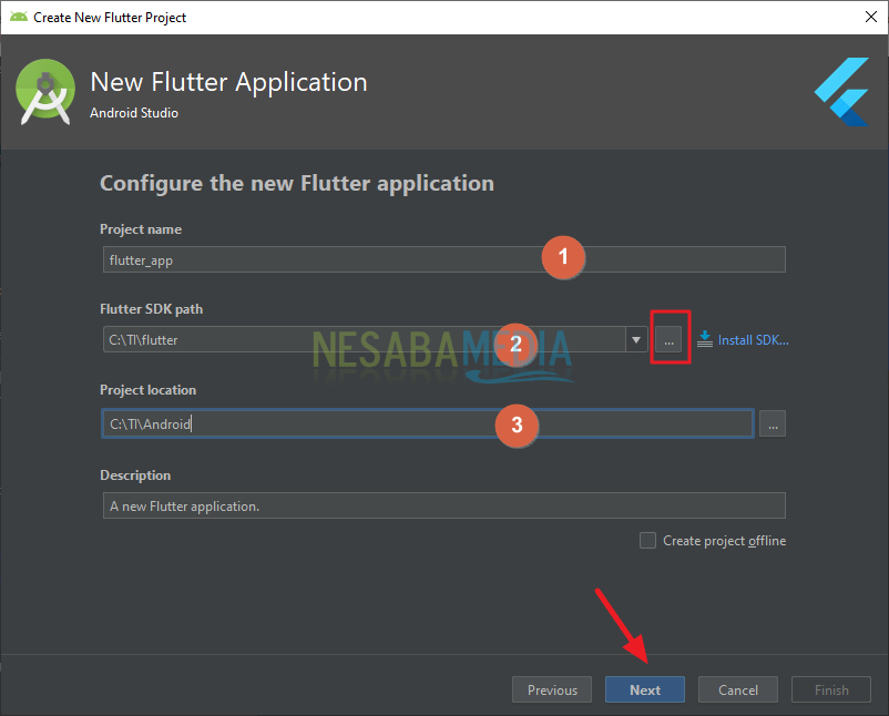 cara install flutter di androiud studio