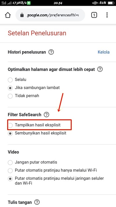 Cara Mematikan Safe Search Google Di Hp