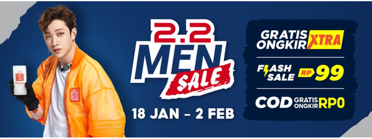 Shopee 2.2 Men Sale