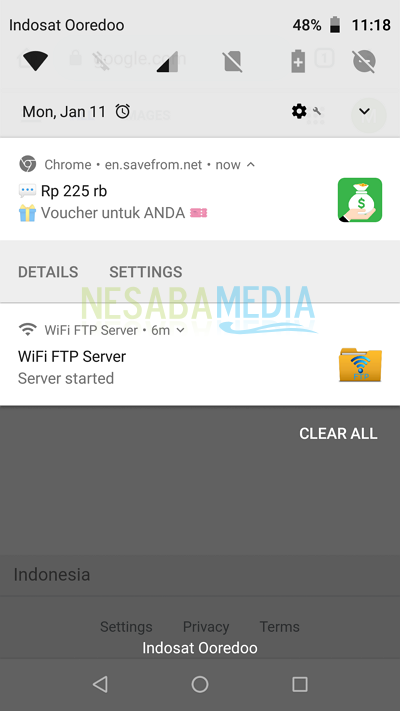 Notifikasi Iklan Chrome di Android 1