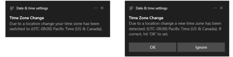 Perubahan Pada Pengaturan Zona Waktu Windows 10