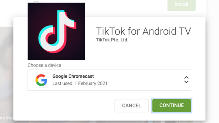 Aplikasi Tik Tok untuk TV Android