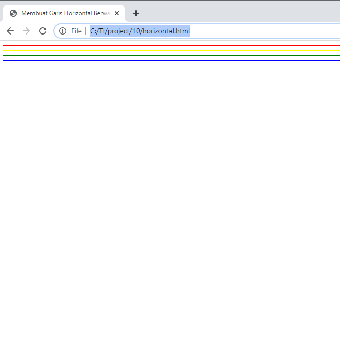 Cara Membuat Garis Horizontal di HTML