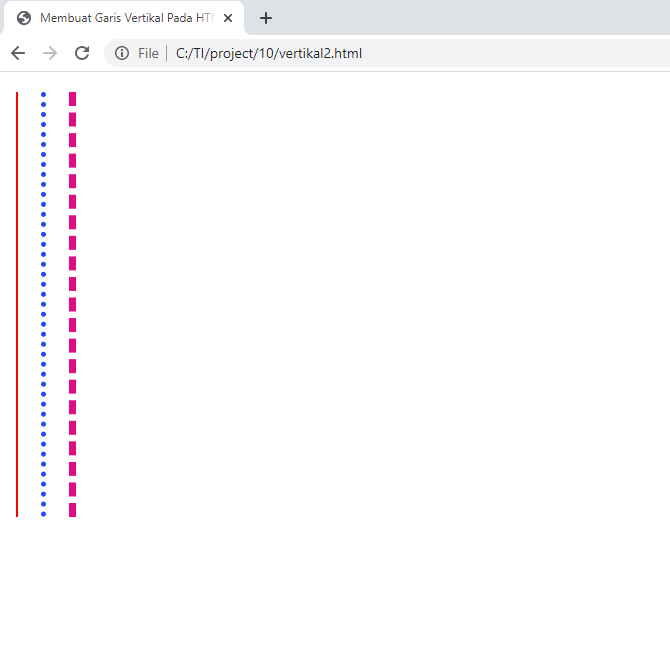 Cara Membuat Garis Vertikal di HTML