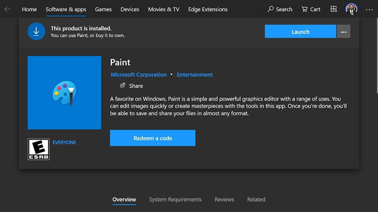 Aplikasi Paint Klasik Muncul di Microsoft Store Windows 10