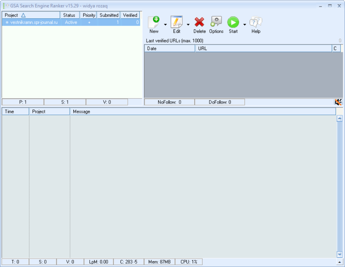 GSA Search Engine Ranker Tampilan 2