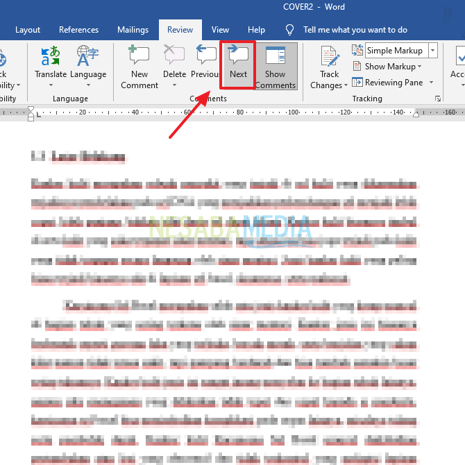 Cara Menghilangkan Comment di Microsoft Word 