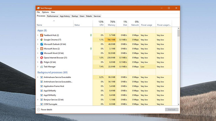 Microsoft Perkenalan Fitur Eco Mode di Task Manager Windows 10