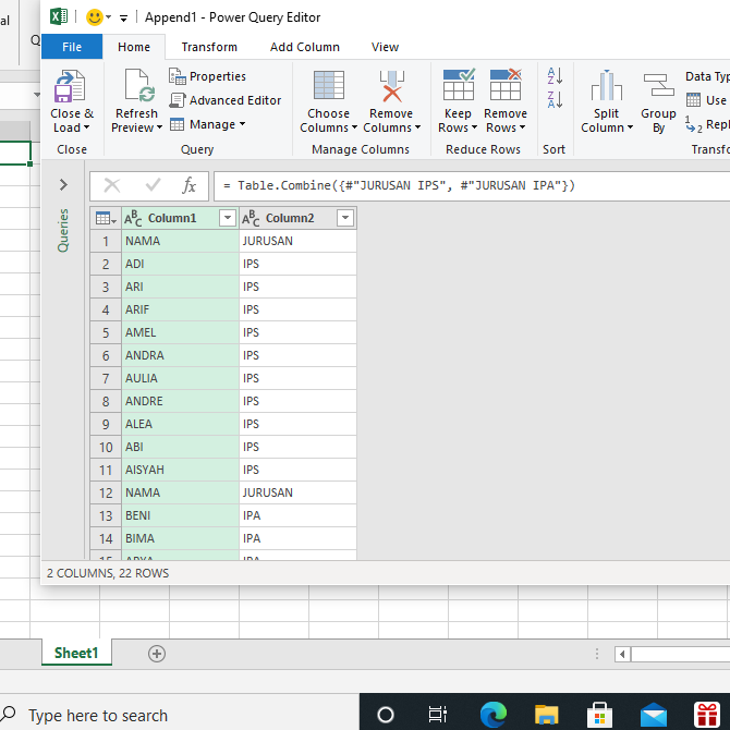 Cara Menggabungkan Beberapa Sheet Menjadi Satu Sheet Pada Excel