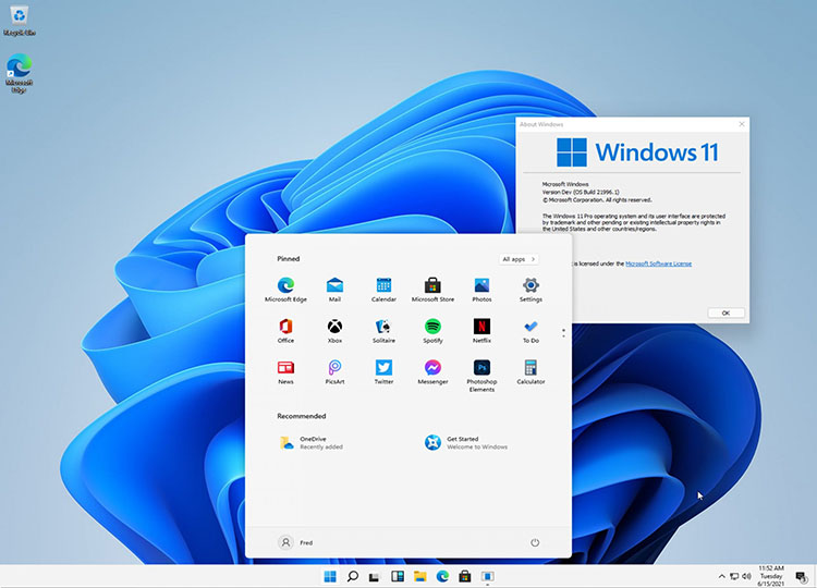 Tampilan Menu di Windows 11