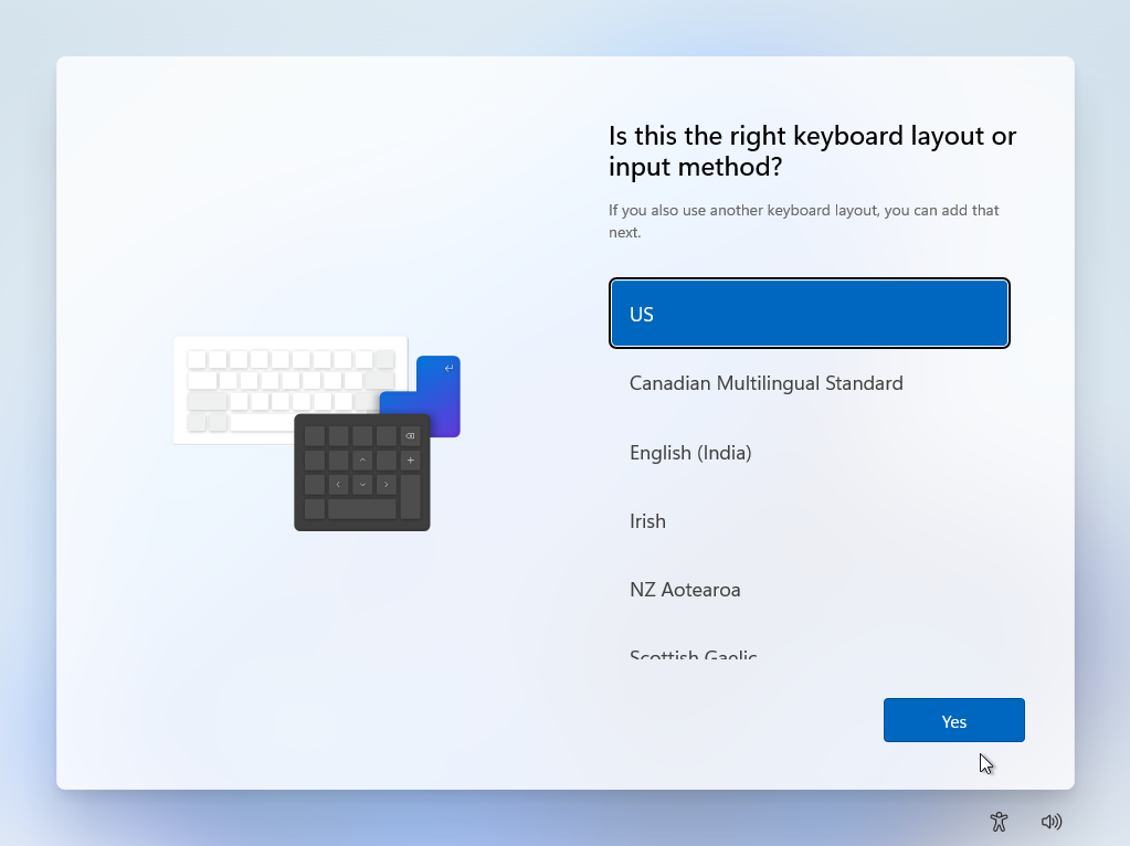 layout keyboard