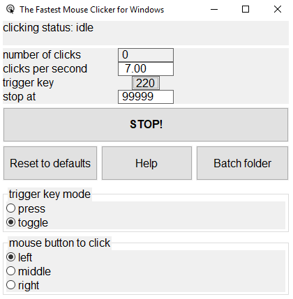 The Fastest Mouse Clicker