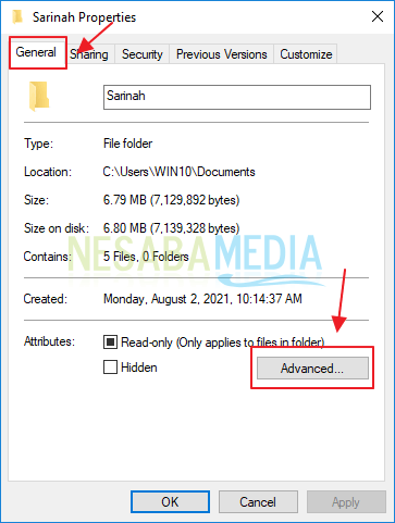 cara enkripsi file/folder di windows