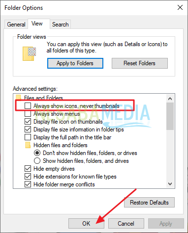 Cara Mengaktifkan Preview dan Thumbnail di Windows 10