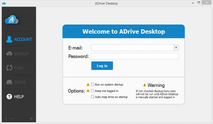 Kegunaan ADrive Desktop