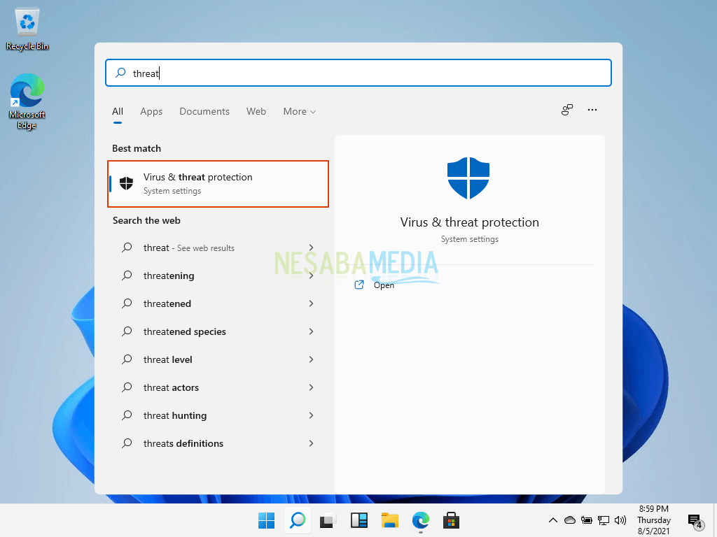 Virus & threat protection