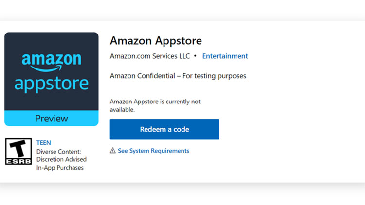 Amazon App Store Muncul di Halaman Microsoft Store