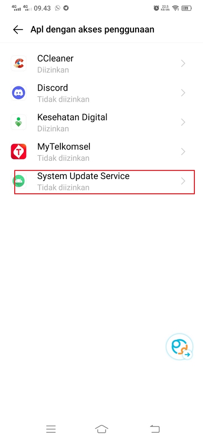 system update service