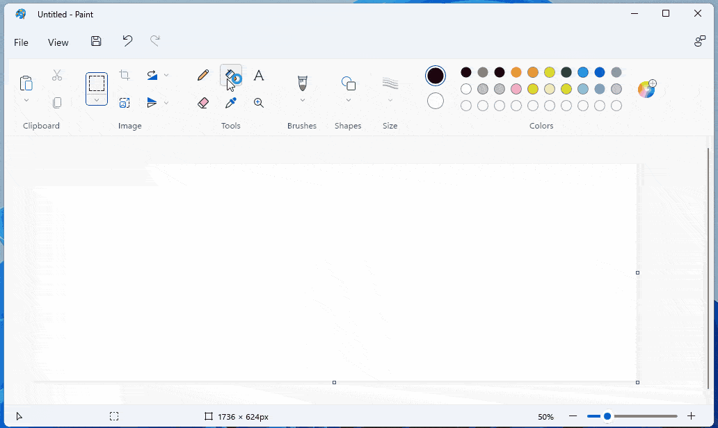 Tampilan Baru MS Paint Windows 11