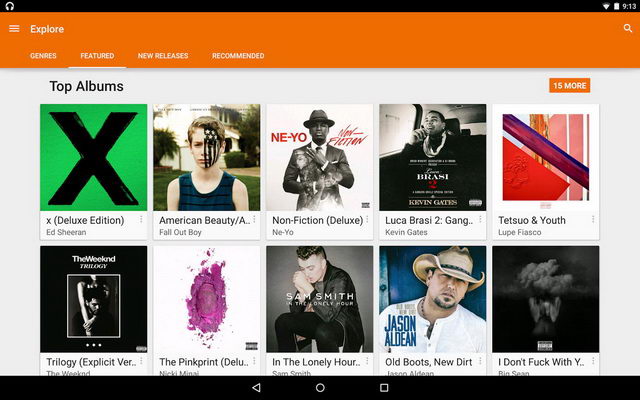 Tampilan Google Play Music APK Terbaru